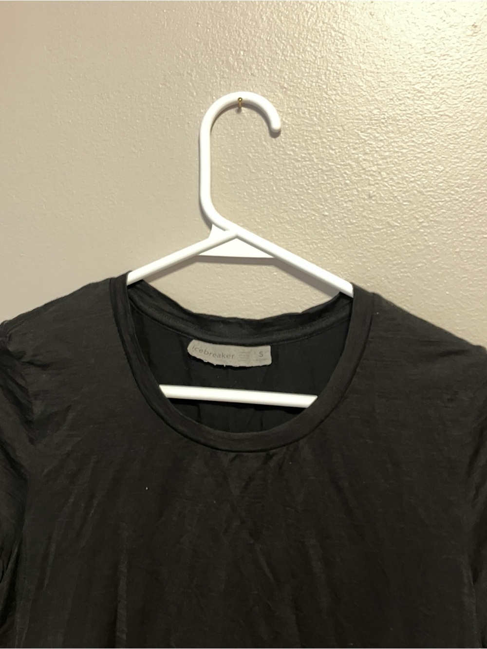 Icebreaker women’s merino wool black crew size small
